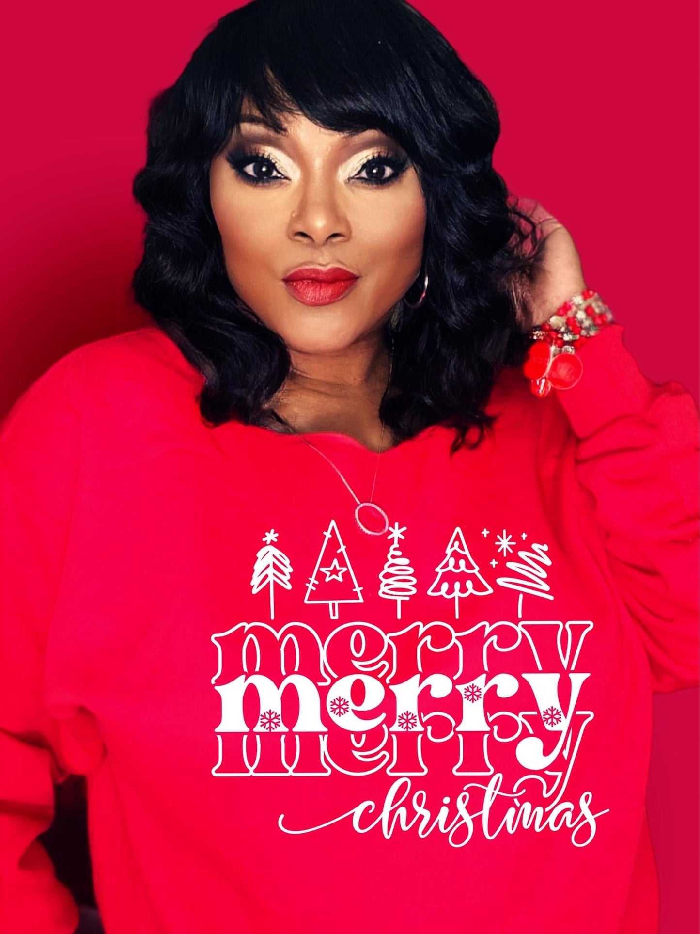 Merry Christmas Fleece Crew Neck